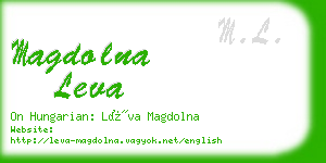 magdolna leva business card